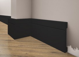 Listwy przypodłogowe polistyrenowe Creativa CZARNE RAL 9005